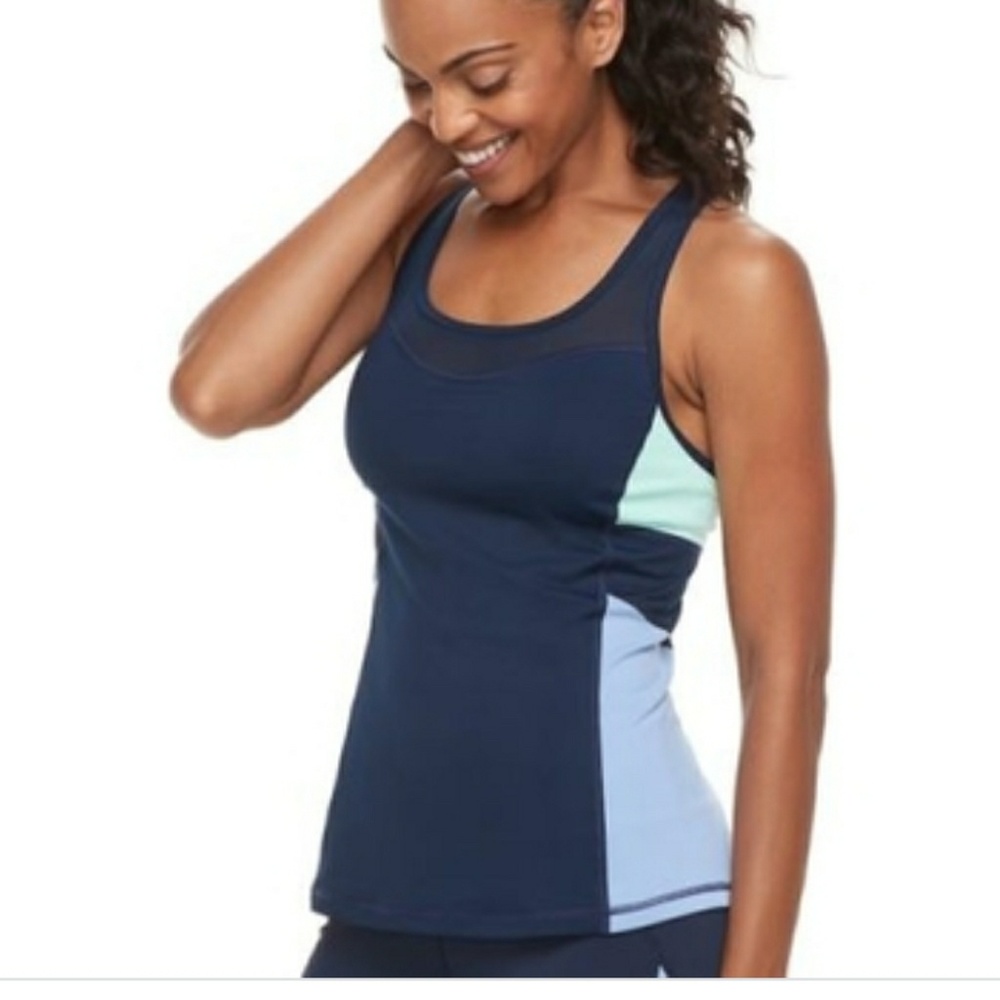Fila Sport Women L XL Mesh Color Block Tank